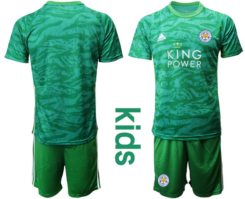 Youth 2019-2020 club Leicester City green goalkeeper Soccer Jerseys